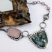 Silver Ocean Jasper and Pink Quartz Necklace