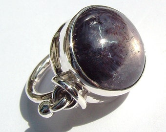 Star Ruby/Sapphire archaic inspired Originally designed and hand fabricated sterling silver ring by MonBedo.