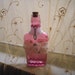 Altered Pink Glass Bottle Shabby Chic Decorative Vase Vintage Jewelry TREASURY ITEM