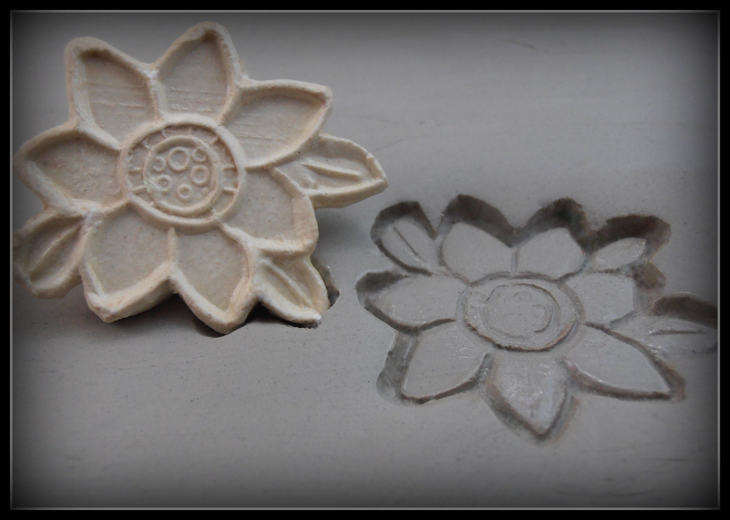 Ceramic Clay Stamp Bisque Stoneware Stamp for ceramic by MoldingU