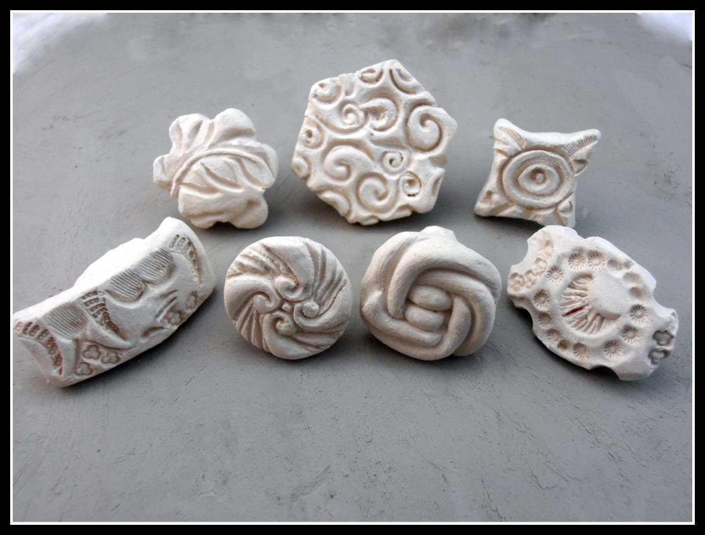 Handmade Stamps Ceramic stamps Pottery Supplies by MoldingU