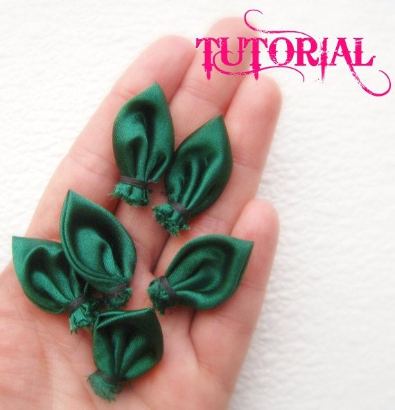 PDF Elegant Fabric Leaf Tutorial for Flower Boutiques, Hair Accessories