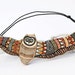 Art Pendant Hand Painted Owl Necklace on Wood