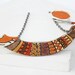 Custom Order for Sandra Orange Fox Art Necklace Animal Necklace