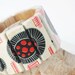 Hand painted bracelet on walnut wood Wearable Art