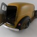 1930s Ford panel van delivery truck 1/24 scale model in yellow
