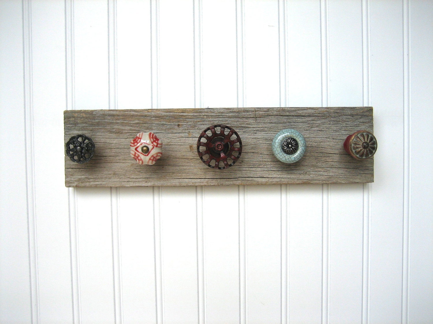 Jewelry Display / Necklace Holder with Red Valve Handle