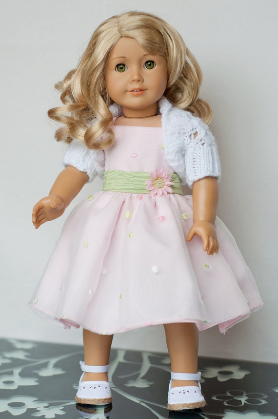 18 inch Doll Clothes: Pretty in Pink Party Dress Shrug and