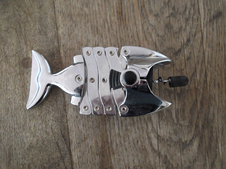 Vintage Lazy Fish Corkscrew England by comodus87 on Etsy