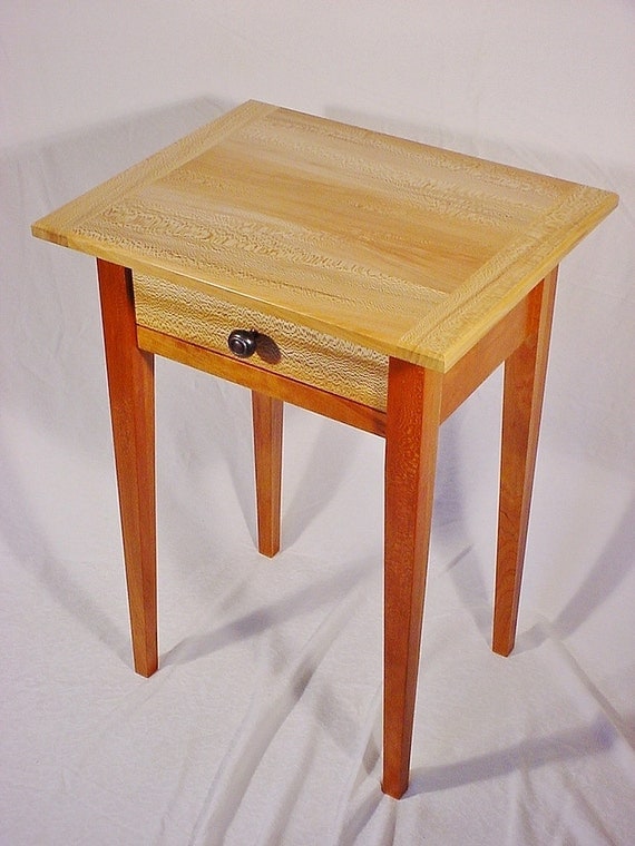 Shaker end table with quarter sawn sycamore by Keatingwoodcraft