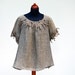 RESERVED for organ111 blouse by ZOJKA, M size,OOAK unique fashion design, natural eco friendly look, twine loops, organic melange linen