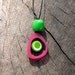 Mommy Necklace - Non Toxic Resin Nursing Breastfeeding/Babywearing Necklace - Lime Green and Fuschia