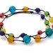 Rainbow Resin Nursing Necklace - Bright, Non - Toxic Babywearing/ Breastfeeding Necklace