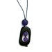 Nursing Mom Necklace - Non Toxic Resin Babywearing/Breastfeeding Necklace - Purple and Black