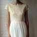 Vintage 50s or 60s wedding dress // lace and chiffon