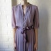 70s pleated dress // 1970s lavender spring dress