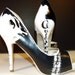 Audrey Hepburn Hollywood Shoes, white and black elegant design