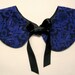 15 % DISCOUNT / Purple Lace Detachable Handmade Collar with Black Bow Tie / Peter Pan Romantic Col Claudine Amovible