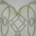 SALE(40%)16" x 20" Geometric "Fioretto Sprout" Pillow -Designer fabric-Back fabric-Solid(cream)color-Ready to Ship