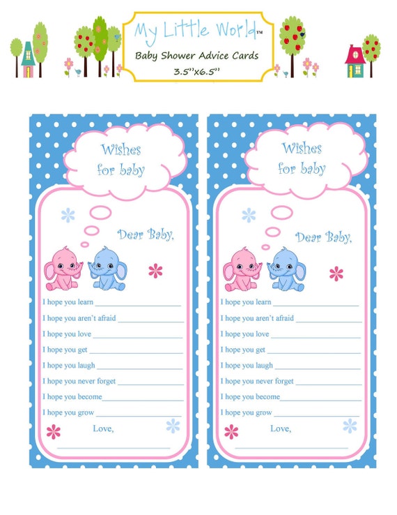 Baby Advice Cards baby shower advice cards for Fraternal