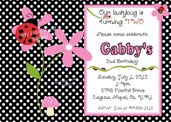 Ladybug Invitation, DIY Printable for birthday or baby shower Il_570xn