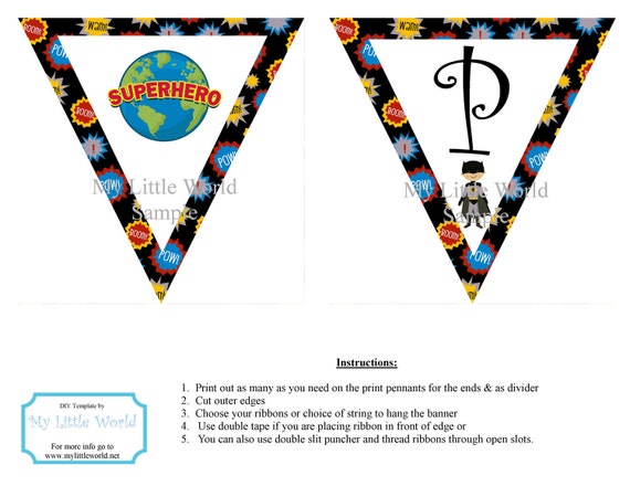 Super Hero Birthday Banner - DIY Printable Il_570xn