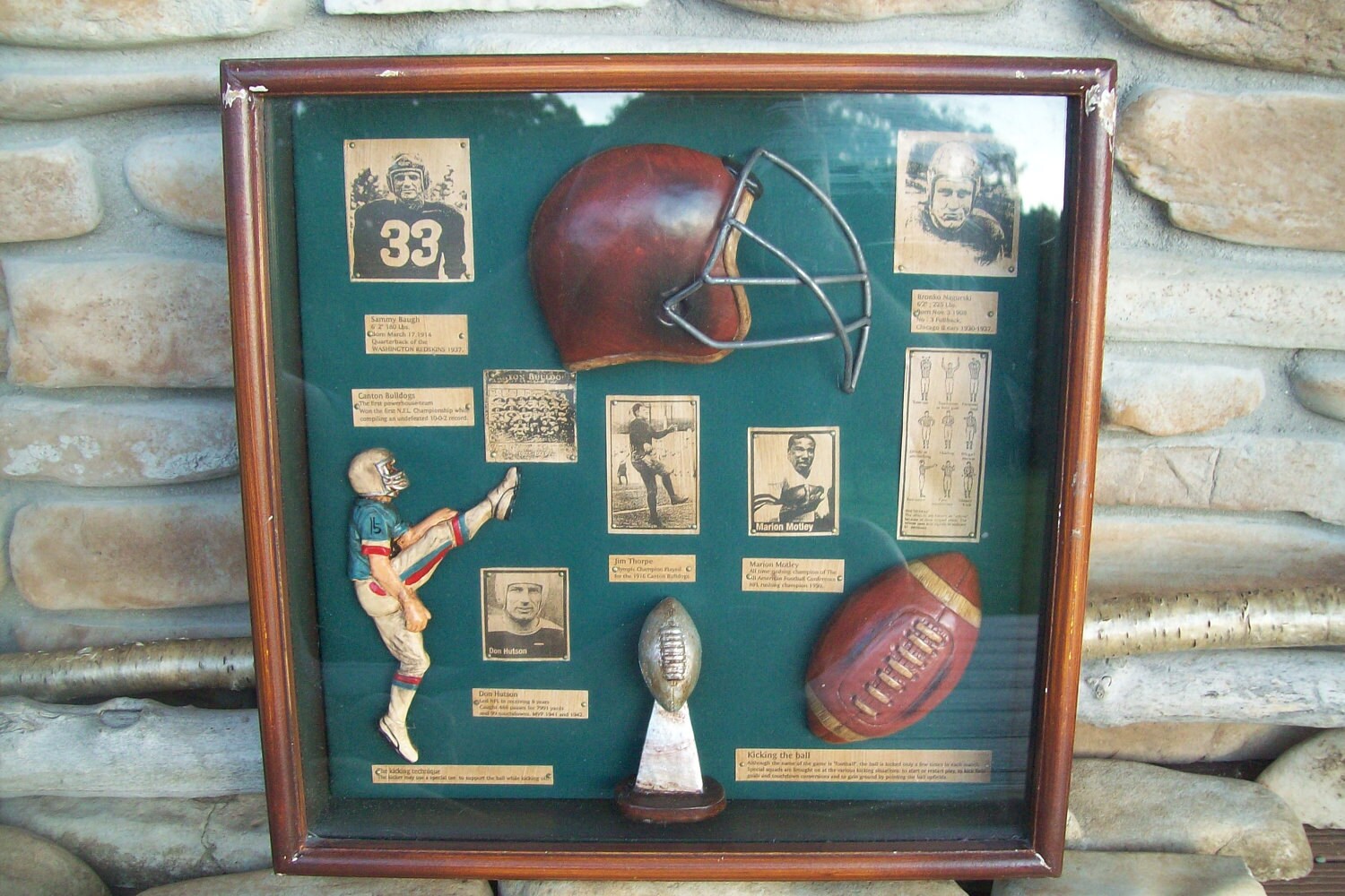 VINTAGE AMERICAN FOOTBALL Shadow Box /// by ACESFINDSVINTAGE