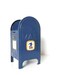 Vintage Mailbox Bank US Post Office USPS Blue Metal Bank