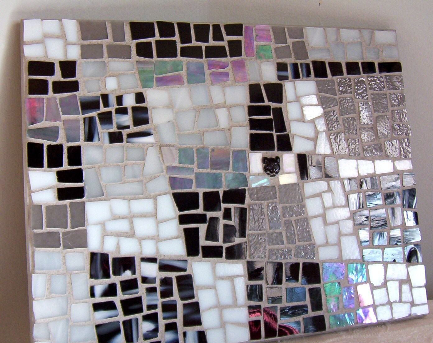 Modern Abstract Stained Glass MOSAIC Art Piece