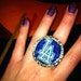S A L E - LA DODGERS Glitter Resin RING Baseball ooak ladies girls sports apparel tickets game