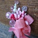 Peony Pink Stamen Crystal Pearl Millinery Bouquet