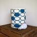 Modern Blue Hand Printed Linen Lamp Shade - Black Friday SALE