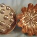 Set of Two Vintage 1950s Fancy Copper Molds In mint condition Can be used for Jello,or Ice Only 8 USD