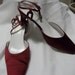 Vintage Satin Slingback Shoes 2 3/4" Kitten Heel Size 8 Only 5 USD