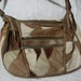 Vintage Patchwork Leather Shoulder Bag Purse with Adjustable Strap in Beige, Brown, Tan only 5USD