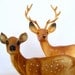 wood deer figurines