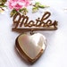 Vintage Mother Heart Locket Brooch Pearl & Gold Pin for Mom FREE SHIPPING for Mother's Day