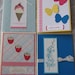 Set of 4 Brightly Colored Hand-Crafted Birthday/Greeting Cards