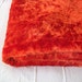 Vintage orange curly pile Plush (viscose) for making aged teddy bear or fox