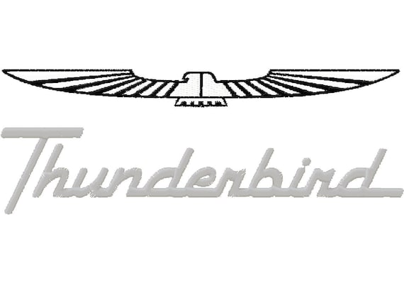 Ford thunderbird embroidery design #2