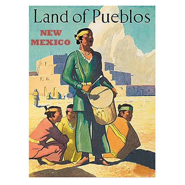 NEW MEXICO 1 Handmade Leather Wall Hanging Travel Art