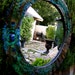 SALE - Handcrafted Buffalo Horn Mirror - Title: "Peacock Fantasy"