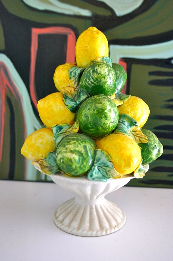 Lemon & Lime Italian Ceramic Topiary