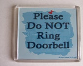 Do Not Ring Doorbell Sign and Ways With Words by WordsyWays