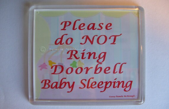 Baby Sleeping Sign Please Do Not Ring Doorbell