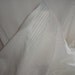 1 yard, 60 inch wide, White Semi Sheer Cotton Muslin with Woven Stripe