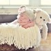 New Baby Bear Hat Tan Crochet With Pink Flower Great Photo Prop or Gift