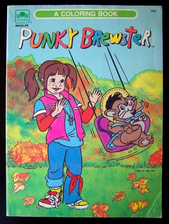 Vintage Children's Coloring Book Punky Brewster 1987