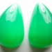 Chrysoprase matched pair Designer cabs AAA apple to emerald color. drop shape high dome 23.45 ct