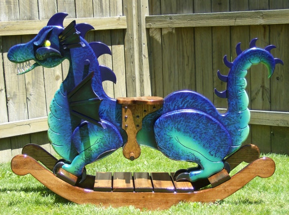 Drakin, The Outrageous and Unique Hand-Crafted Wooden Rocking Dragon